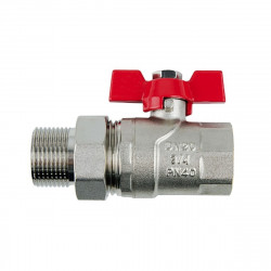 Кран кульовий з американкою 3/4" RAFTEC CSA-021 червоний метелик