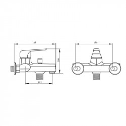 Змішувач для ванни Brinex 35C 006