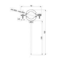 Кріплення хомут з дюбелем 1/2" (20-25) Thermo Alliance