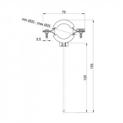 Кріплення хомут з дюбелем 1/2" (20-25) Thermo Alliance