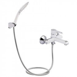 Змішувач для ванни Qtap Grand (з душовим гарнітуром) QTGRAWCR006 Chrome\White