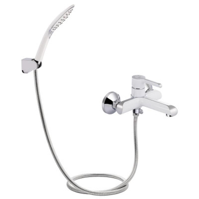Змішувач для ванни Qtap Grand (з душовим гарнітуром) QTGRAWCR006 Chrome\White