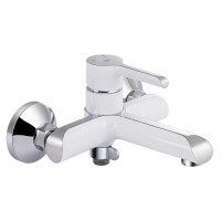 Змішувач для ванни Qtap Grand (з душовим гарнітуром) QTGRAWCR006 Chrome\White