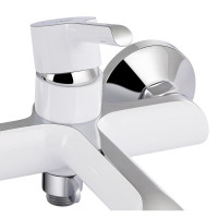 Змішувач для ванни Qtap Grand (з душовим гарнітуром) QTGRAWCR006 Chrome\White
