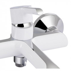Змішувач для ванни Qtap Grand (з душовим гарнітуром) QTGRAWCR006 Chrome\White