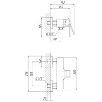Змішувач для душу Qtap Namesti QTNAM4025102C Chrome