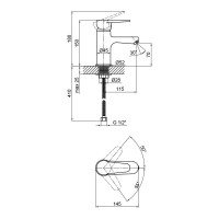 Змішувач для раковини Lidz (BLA) 14 43 001F