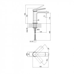 Змішувач для раковини Qtap Slavonice QTSLA1042103B Black Matt