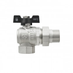 Кран кульовий з американкою 3/4" кутовий Raftec Bkack