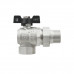 Кран кульовий з американкою 3/4" кутовий Raftec Bkack