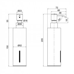 Дозатор для рідкого мила Qtap Liberty BLM 1152-1