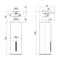 Дозатор для рідкого мила Qtap Liberty ANT 1152-1