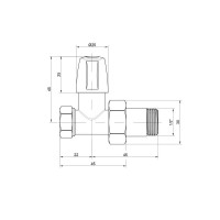 Кран батарейний 1/2 низ прямий Icma