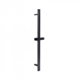 Душова стійка з тримачем універсальна Qtap Lepit 705 мм прямокутна QTLEP82103NB Black Matt