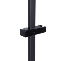 Душова стійка з тримачем універсальна Qtap Lepit 705 мм прямокутна QTLEP82103NB Black Matt