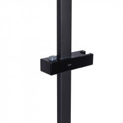 Душова стійка з тримачем універсальна Qtap Lepit 705 мм прямокутна QTLEP82103NB Black Matt