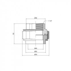 Згін "Американка" PPR Thermo Alliance 40х1" 1\4 ВР
