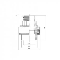 Згін "Американка" PPR Thermo Alliance 25х3\4" ЗР