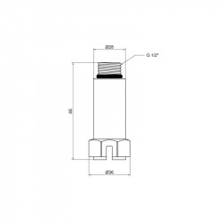Кран приладовий кутовий 1/2" * 1/2" Raftec з вентельним запірним елементом