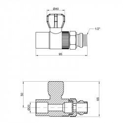 Кран кульовий радіаторний PPR Thermo Alliance 20х1\2" прямий