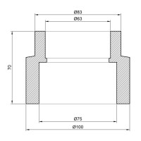Муфта PPR Thermo Alliance 75х63