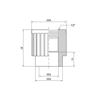 Муфта PPR Thermo Alliance 20х1\2" ВР