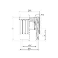 Муфта PPR Thermo Alliance 25х1\2" ВР