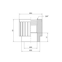 Муфта PPR Thermo Alliance 25х3\4" ВР