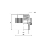 Муфта PPR Thermo Alliance 40х1" 1\4 ВР