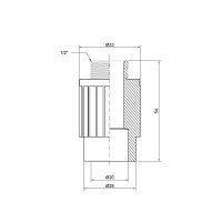 Муфта PPR Thermo Alliance 20х1\2" ЗР