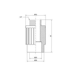 Муфта PPR Thermo Alliance 20х1\2" ЗР