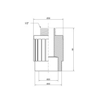 Муфта PPR Thermo Alliance 25х1\2" ЗР