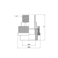 Муфта PPR Thermo Alliance 40х1" 1\4 ЗР