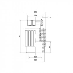 Муфта PPR Thermo Alliance з накидною гайкою 20х1\2"