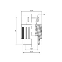 Муфта PPR Thermo Alliance з накидною гайкою 25х3\4"