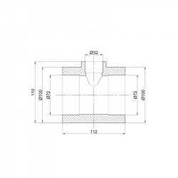 Трійник PPR Thermo Alliance 75х32х75