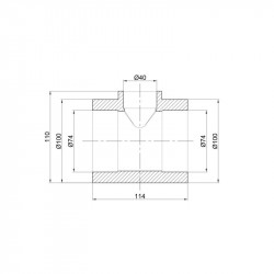 Трійник PPR Thermo Alliance 75х40х75
