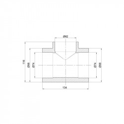 Трійник PPR Thermo Alliance 75х63х75