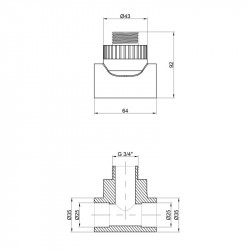 Трійник PPR Thermo Alliance 25х3\4"х25 ЗР
