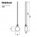 Тен для рушникосушки Onlyheat Argent Chrome 0,3 кВт 1/2" з трійником 31.5 см (1/24 шт)