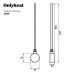 Тен для рушникосушки Onlyheat Argent Chrome 0,6 кВт 1/2" з трійником 53,5 см (1/24 шт)
