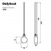 Тен для рушникосушки Onlyheat Argent Chrome 0,9 кВт 1/2" з трійником 76 см (1/24шт)