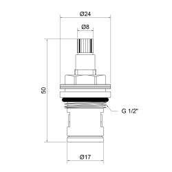 Кран-букса Lidz (BRA) 53 01 021 01 кераміка 1/2"