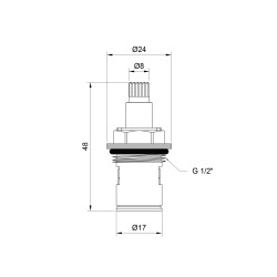 Кран-букса Lidz (BRA) 53 01 022 00 кераміка 1/2"