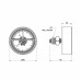 Термоманометр Icma 1/2" 0-6 бар, заднє підключення №259