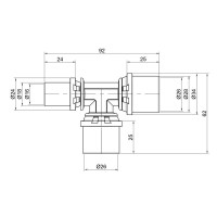 Трійник прес Icma 26х26х16 №406