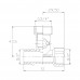Кран приладовий кульовий SD Forte 1/2"х3/4"х1/2" SF186W152015