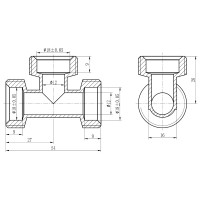 Трійник 20 * 20 * 20 Forte