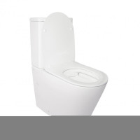 Унітаз-компакт Qtap Stork безобідковий з сідінням Soft-close QT15222178W