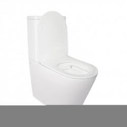 Унітаз-компакт Qtap Stork безобідковий з сідінням Soft-close QT15222178W